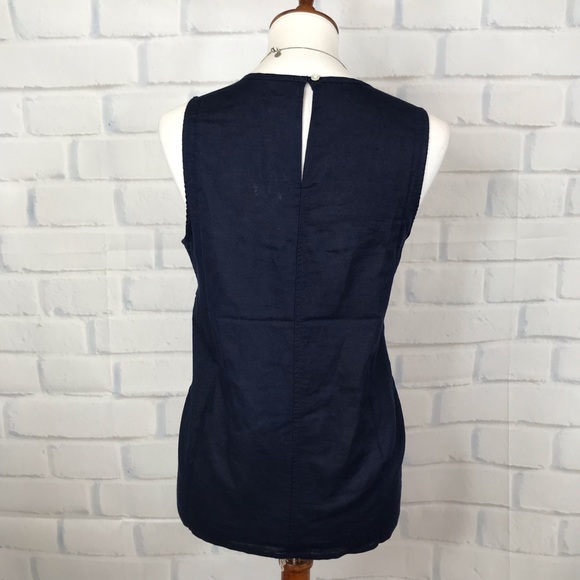 J. C R E W : Floral Embroidered Shell Tank - Picture 4 of 7